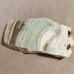 Aragonite verte - tranche pièce unique 3 - chakra pistache